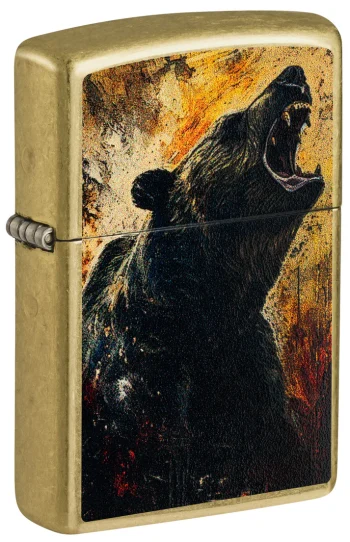 Zippo Lighter Grizzly Roar Design