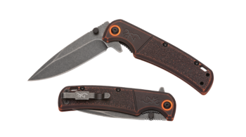 Browning Orange and Black Buckmark Slim Wash