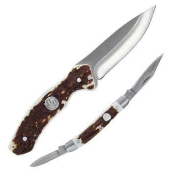 Uncle Henry Staglon Fixed Blade & Pen Knife Combo