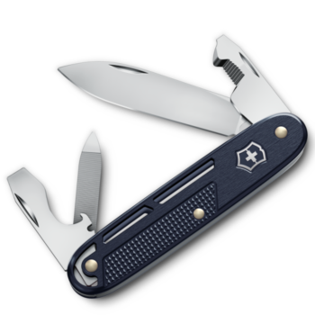 Victorinox Swiss Army blue Skeletonized Alox Synergy Liner Lock