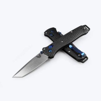 Benchmade Carbon Fiber Tanto Bailout with Blue Accents