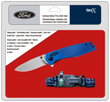 Ford TecX Aluminum Flipper & Bracelet Gift Tin Set