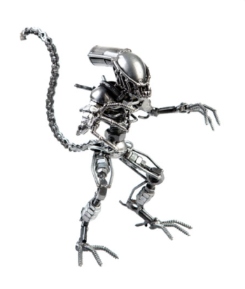 Recycled Metal Art - Alien III