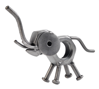 Recycled Metal Art - Elephant