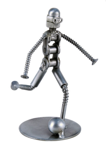 Recycled Metal Art - Soccer
