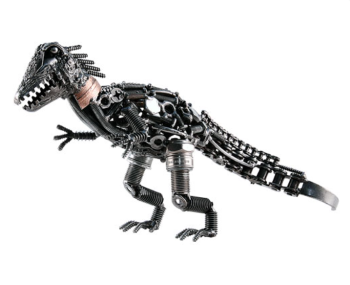 Recycled Metal Art - T-Rex Dinosaur