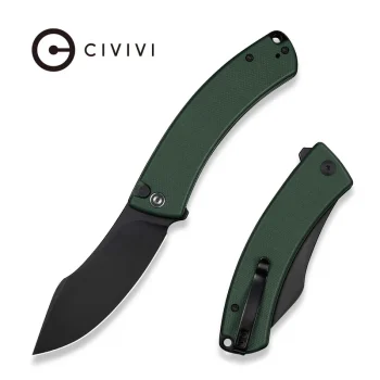 Civivi Teal Green G10 Button Lock Outlaw Muk Flipper