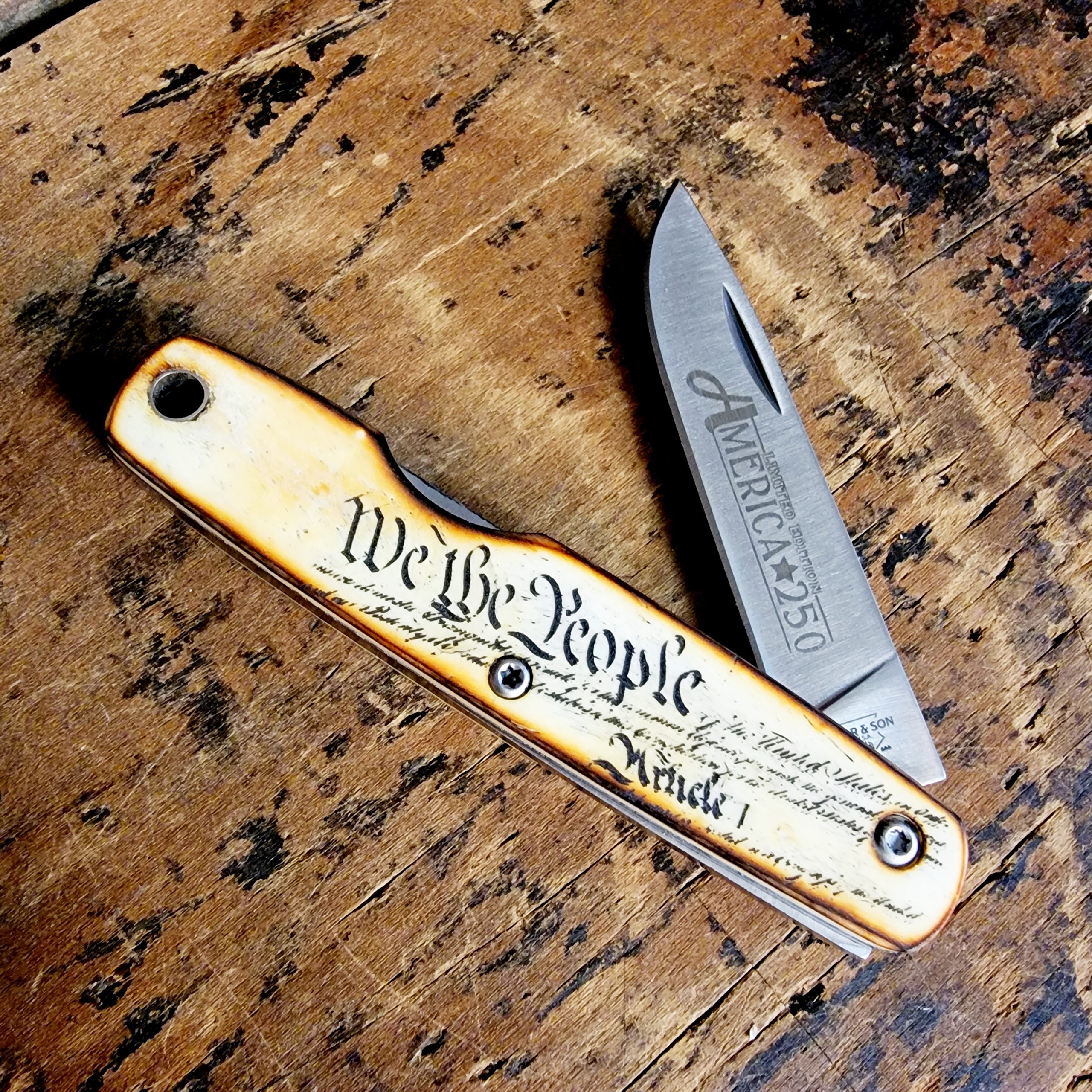 Bear 250 Anniversary of America We the People Exclusive Pen Knife