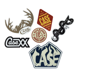 Set of Six Case Logo Stickers