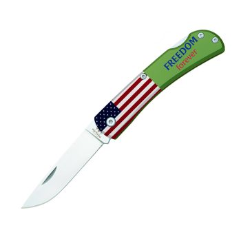 Bear 250th USA Anniversary Green Aluminum Small Farm Hand Locking