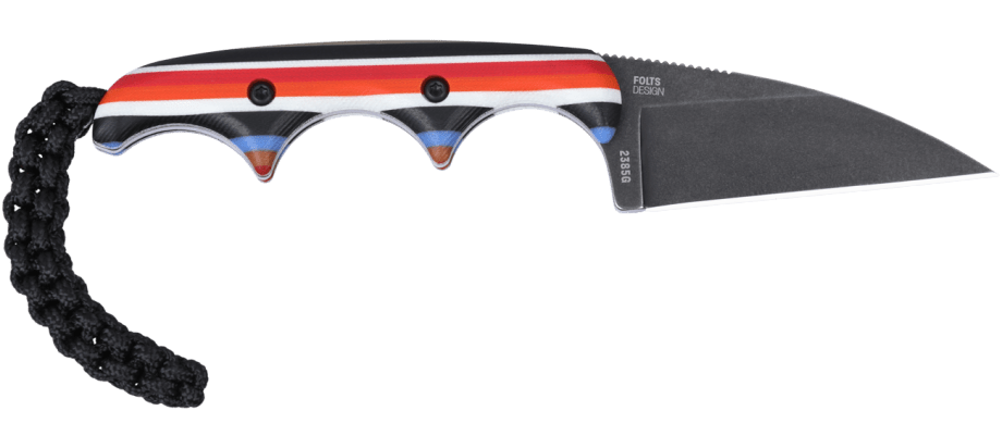 CRKT Folts Minimalist Wharncliffe Neck Knife Multi-Colored G10