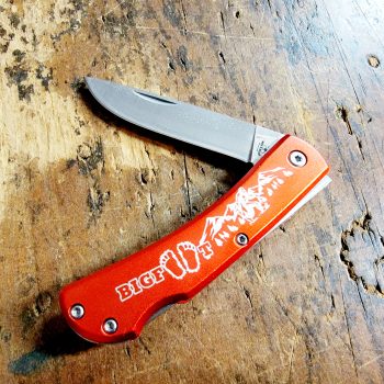 Bear BIGFOOT Sasquatch Red Aluminum Small Farm Hand