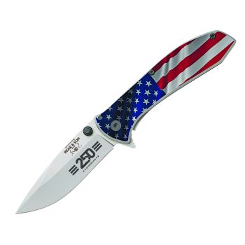 Bear 250th Anniversary of America Flag Stainless Steel Flipper