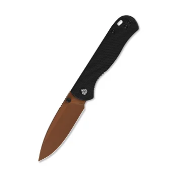 QSP Knife Black G-10 Ferret Rose Gold Blade