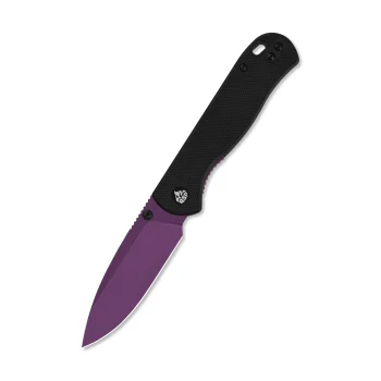 QSP Knife Black G-10 Ferret Purple Blade