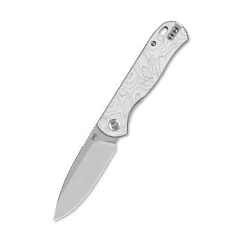 QSP Knife Aluminum Foil G-10 Ferret Stonewash Blade