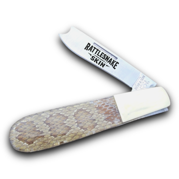 Bear *REAL* Rattlesnake Skin One-Arm-Man Blade Barlow