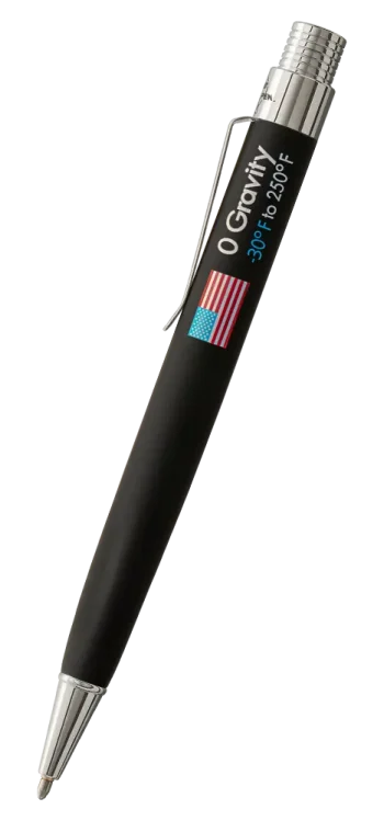 Fisher Space Pen Black Rubber Zero Gravity Space Pen