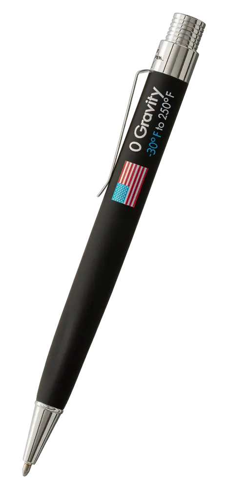 Fisher Space Pen Black Rubber Zero Gravity Space Pen