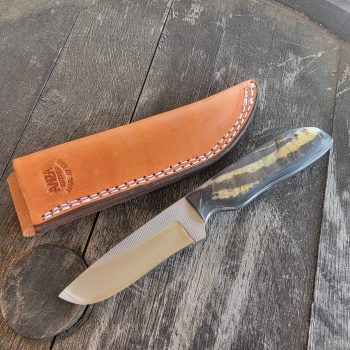 Anza Knives 12F Dark Sheep Horn Fixed Blade