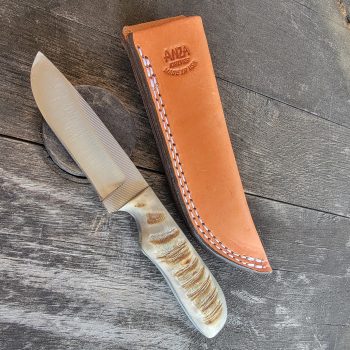 Anza Knives 12F Sheep Horn Fixed Blade