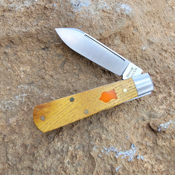 Cooper Cutlery Dollar Knife Co. Osage Orange Jack Orange Shield