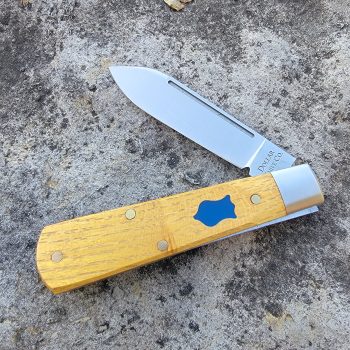 Cooper Cutlery Dollar Knife Co. Osage Orange Jack Blue Shield