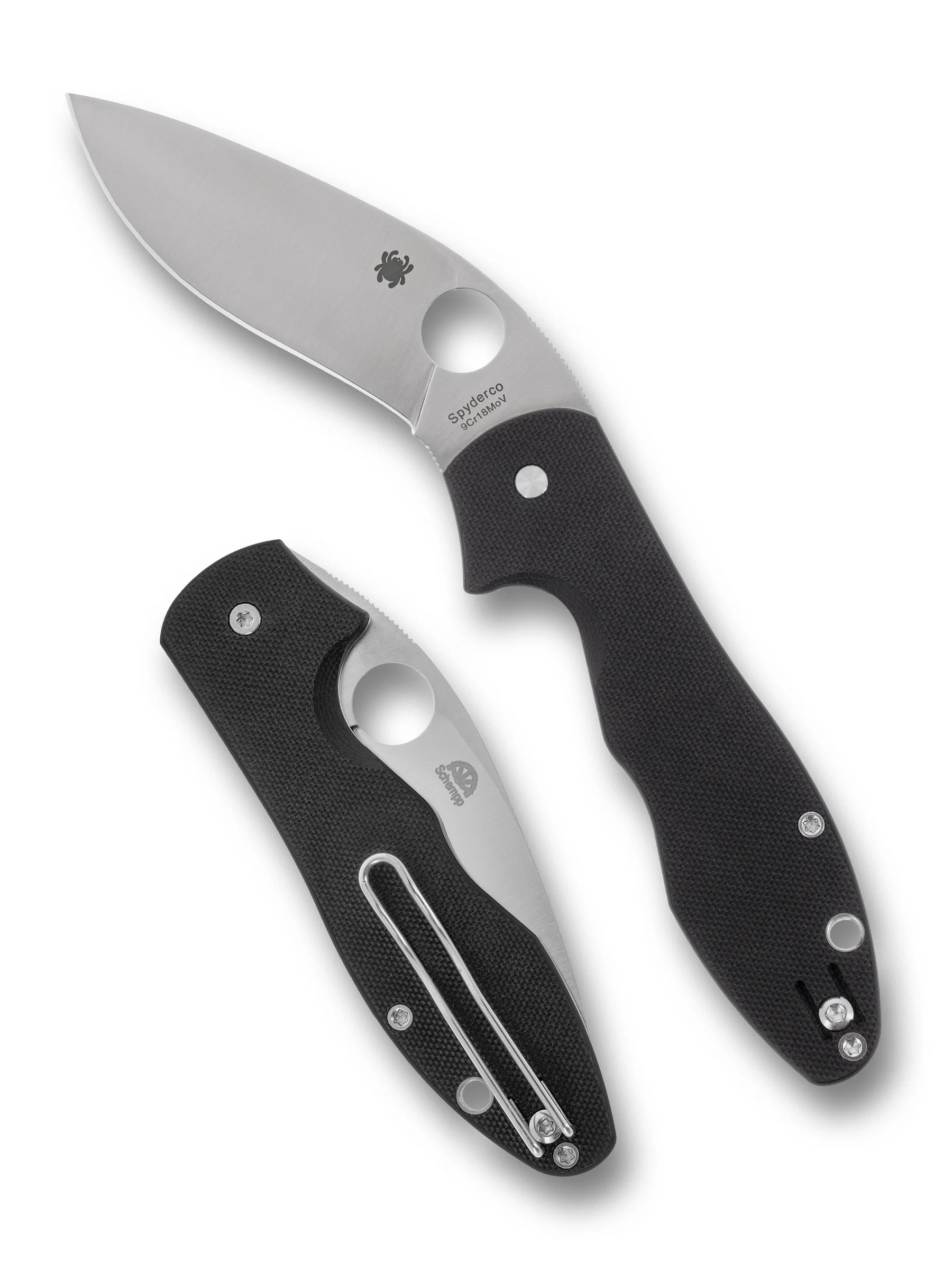 Spyderco Black G-10 Retract Folder