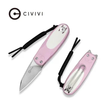 Civivi Pink & White G10 Purr Slipjoint Flipper