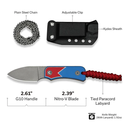 Civivi Red White & Blue Jump Edition G10 Fixed Blade Baby Banter 1