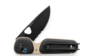 The James Brand Coyote Tan Partial Serrated Redstone