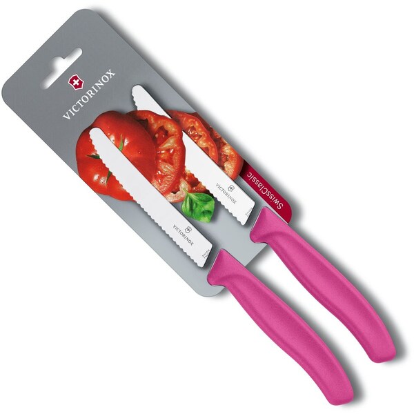Victorinox Hot Pink Serrated Utility Tomato Knife 2 Pack