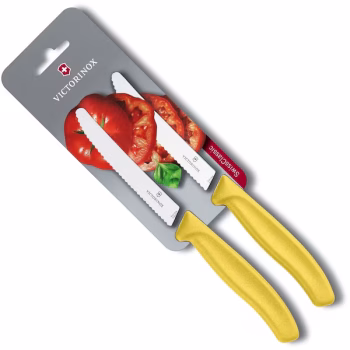 Victorinox Yellow Serrated Utility Tomato Knife 2 Pack