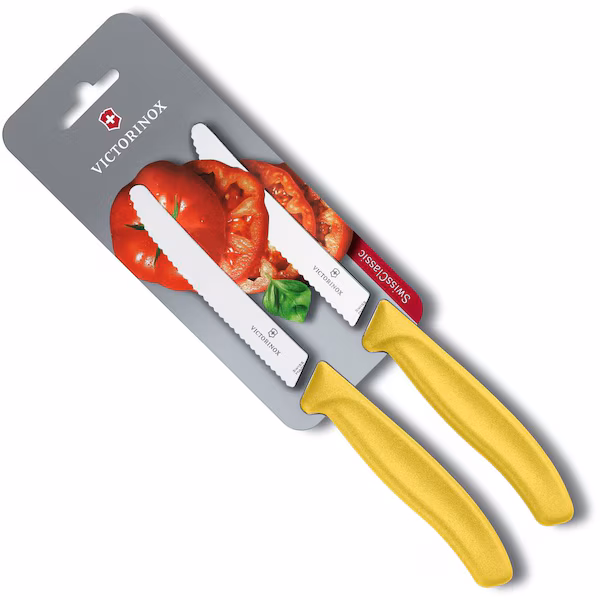 Victorinox Yellow Serrated Utility Tomato Knife 2 Pack