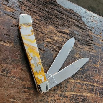 Cooper Cutlery Battle Axe Marbled Gold Trapper