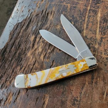 Cooper Cutlery Battle Axe Marbled Gold Trapper