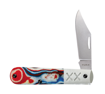 Case Crossroads Smooth Red/White/Blue Burl G10 Barlow XR