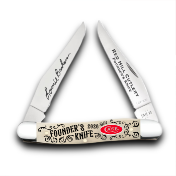Case 2026 Red Hill Cutlery Founder's Knife Natural Bone Muskrat *Event Knife*