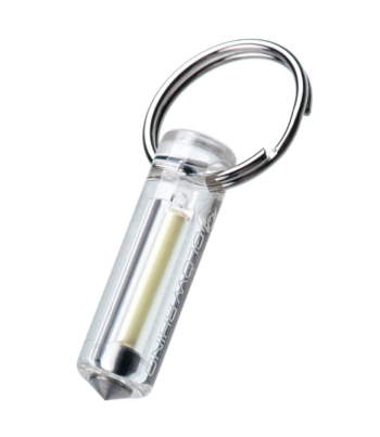 Glow Rhino Clear Plastic Yellow Tritium Ember Fob