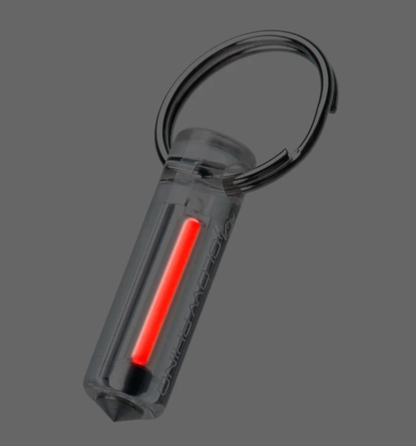 Glow Rhino Clear Plastic Red Tritium Ember Fob - Image 2