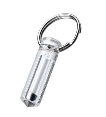 Glow Rhino Clear Plastic White Tritium Ember Fob