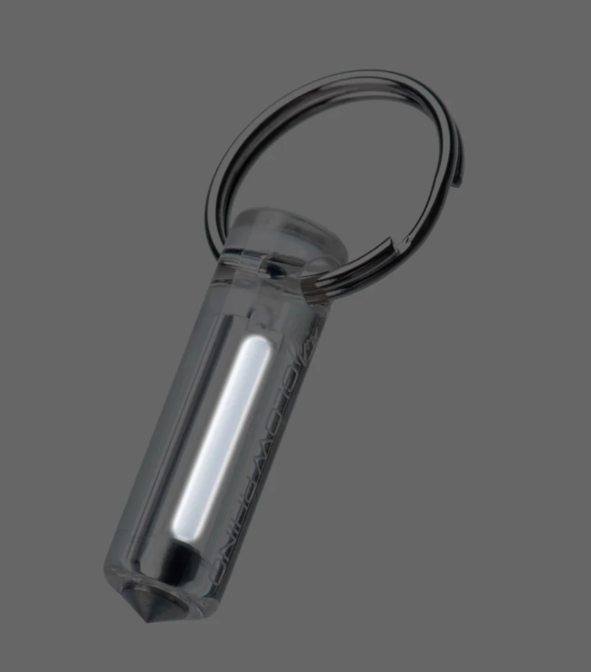 Glow Rhino Clear Plastic White Tritium Ember Fob - Image 2