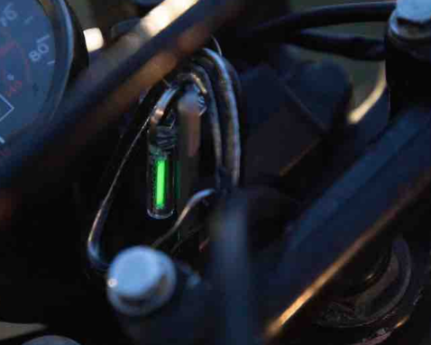 Glow Rhino Clear Plastic Green Tritium Ember Fob - Image 2