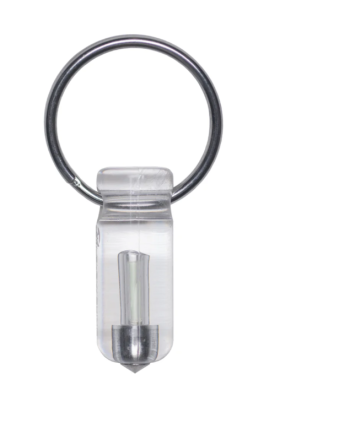 Glow Rhino Clear Plastic Blue Tritium Spark Fob
