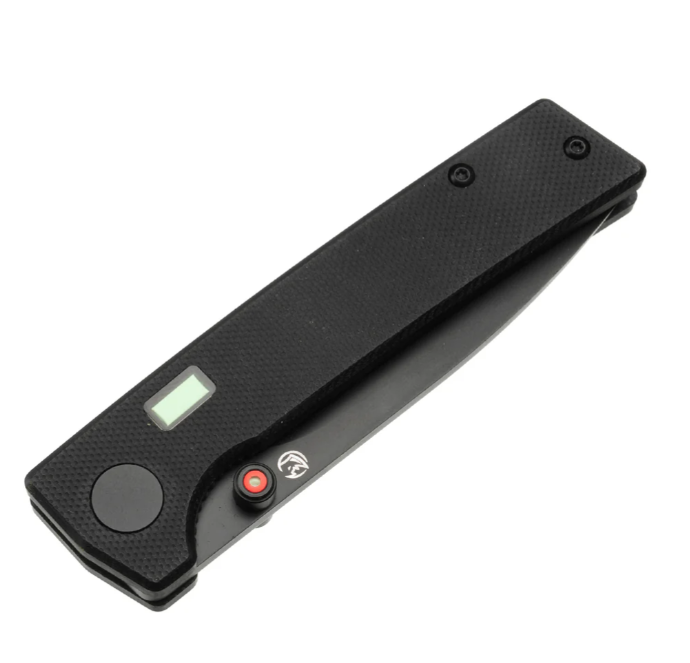Glow Rhino Black G10 Fermi with Red Thumbstud - Image 2