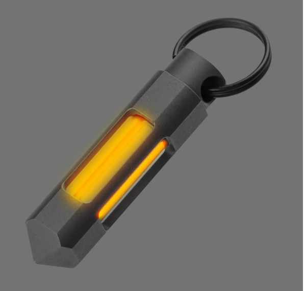 Glow Rhino Metal Orange Tritium Ember Fob - Image 2