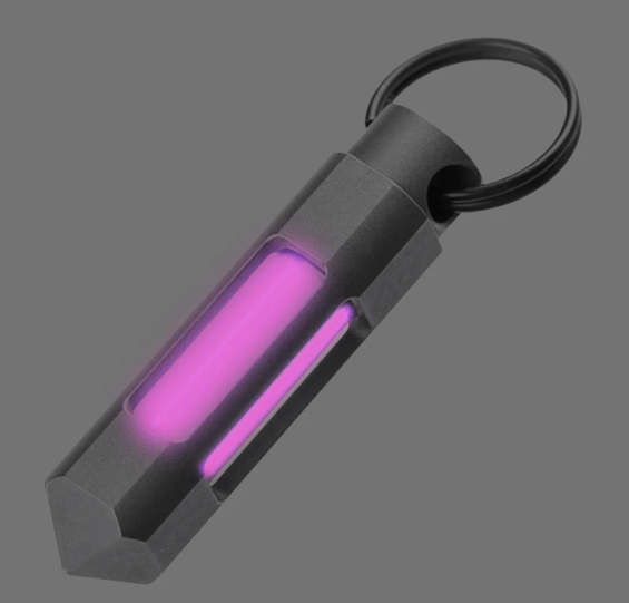 Glow Rhino Metal Pink Tritium Ember Fob - Image 2