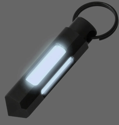 Glow Rhino Metal White Tritium Ember Fob - Image 2