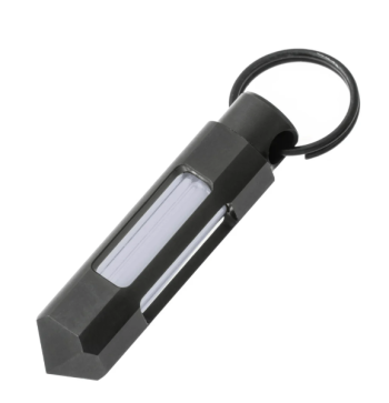 Glow Rhino Metal White Tritium Ember Fob