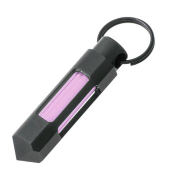 Glow Rhino Metal Pink Tritium Ember Fob